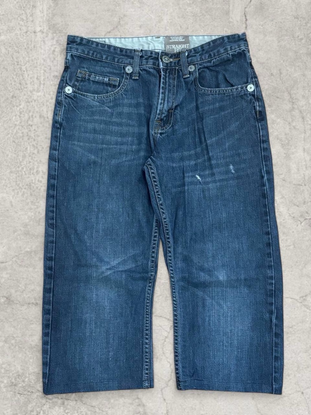 Wrangler Men's Straight Jeans in Dark Blue Wash